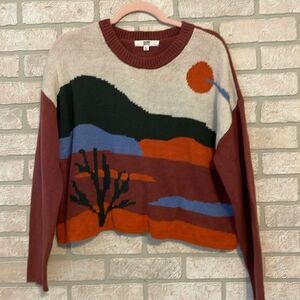 Scenic Landscape Sweater - Multicolor